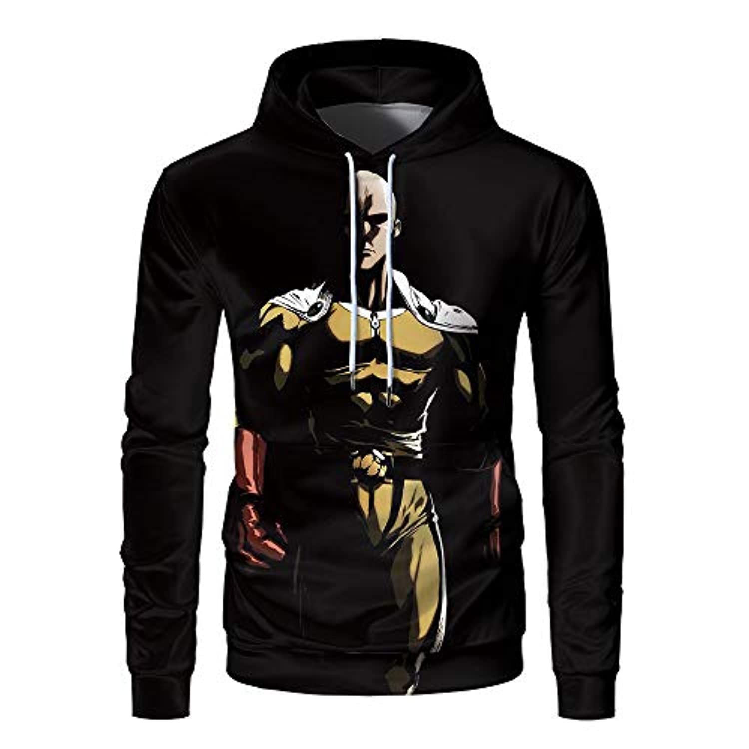 Anime One Punch Man Hoodies - Saitama 3D Print Black Pullover Hoodies