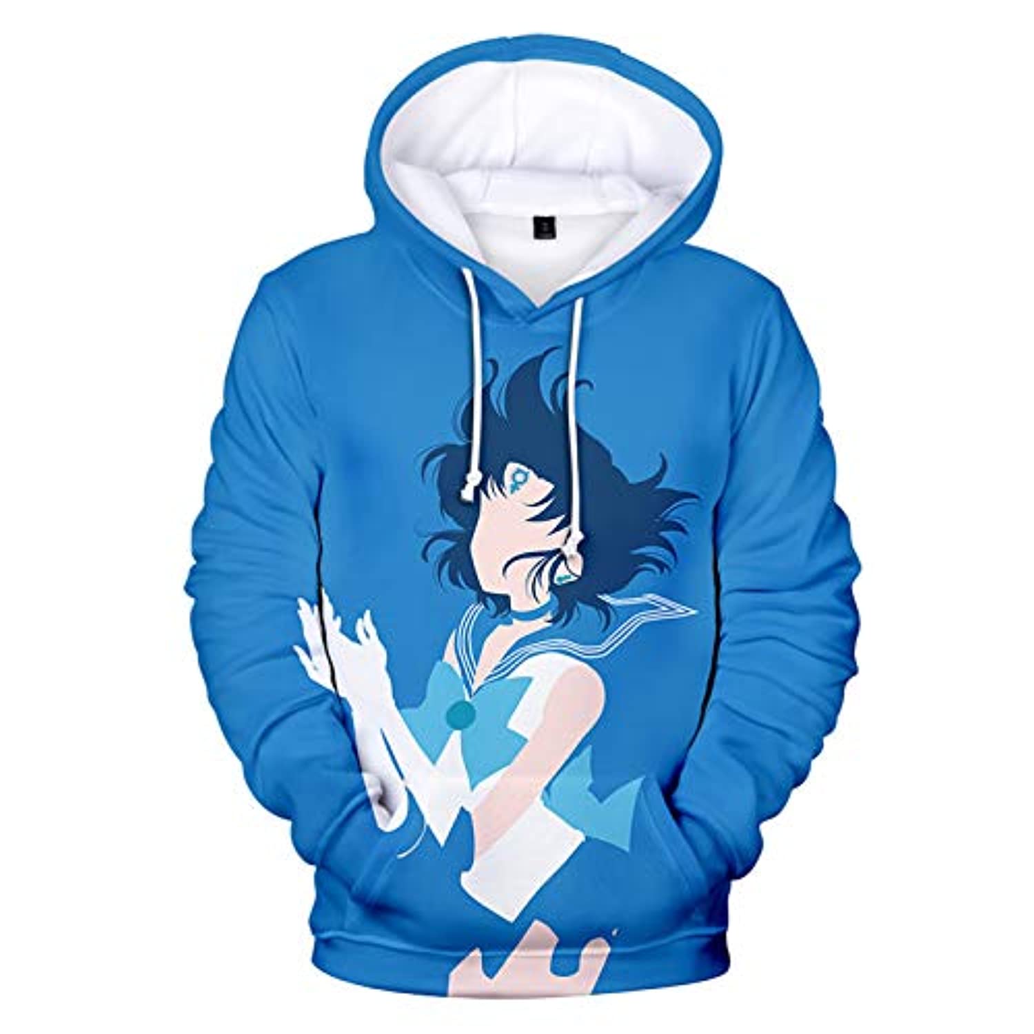 Anime Sailor Moon Hoodie - Sailor Mercury 3D Print Pullover Hoodie