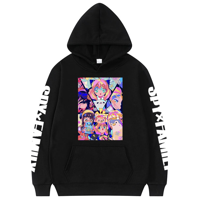 Anime Spy X Family Anya Forger Yor Forger Loid Forger Bond Forger Hoodies Unisex Oversized Hooded Sweatshirt