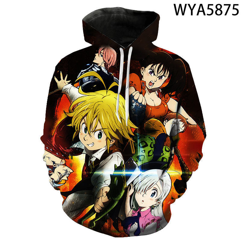 Anime The Seven Deadly Sins Sweatshirts Pullover Streetwear Oversized Hoodies