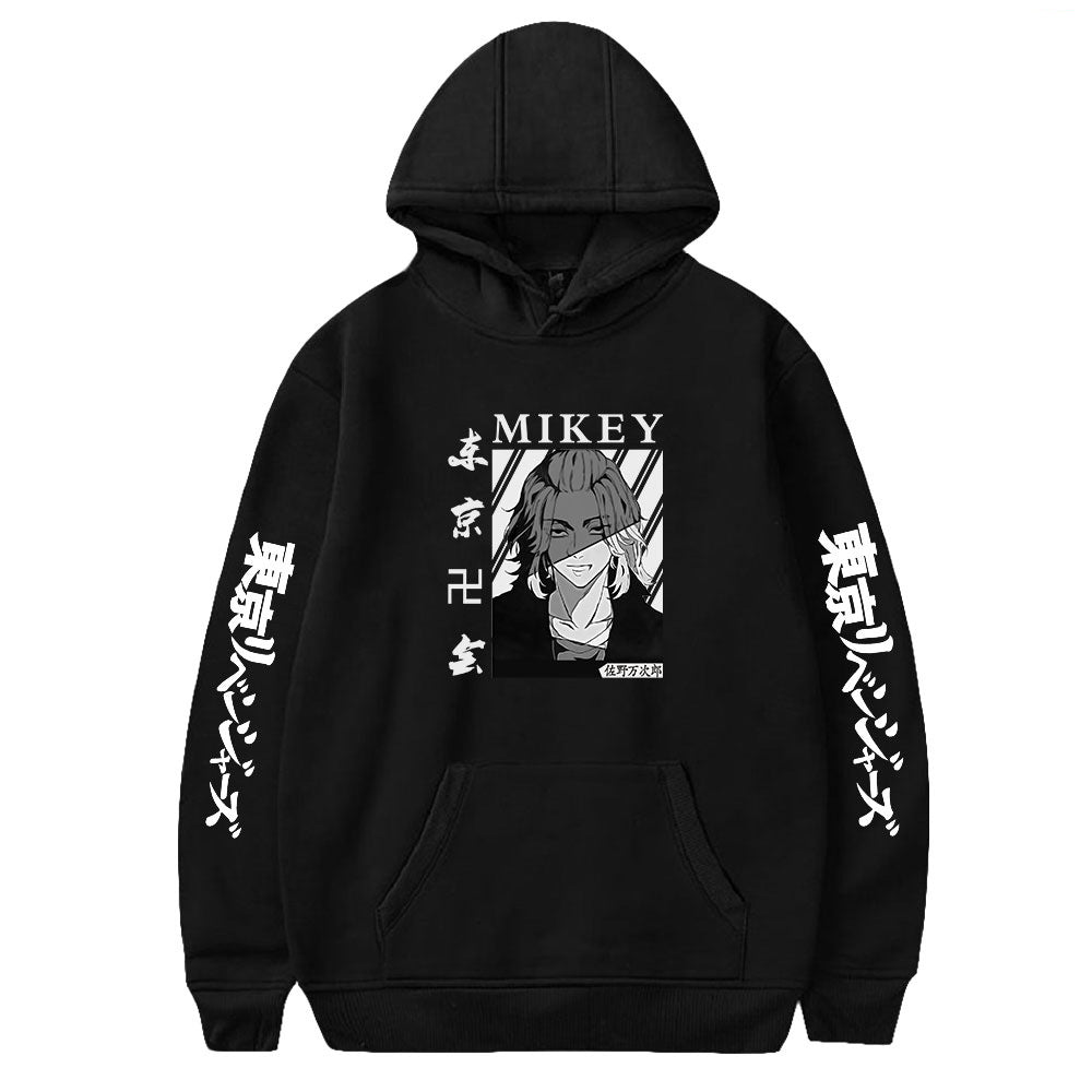 Anime Tokyo Revengers Hoodies Sano Manjirō Mikey Printed Pullover Sweatshirts