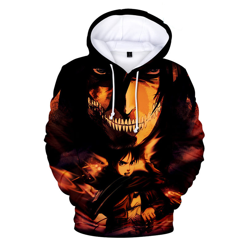 Attack On Titan Hoodies - Attack On Titan Anime Series Eren Attack 3D Hoodie