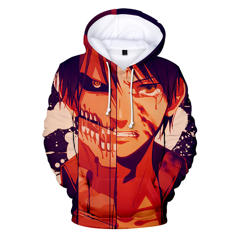 Attack On Titan Hoodies - Attack On Titan Anime Series Eren Jaeger Attack 3D Hoodies