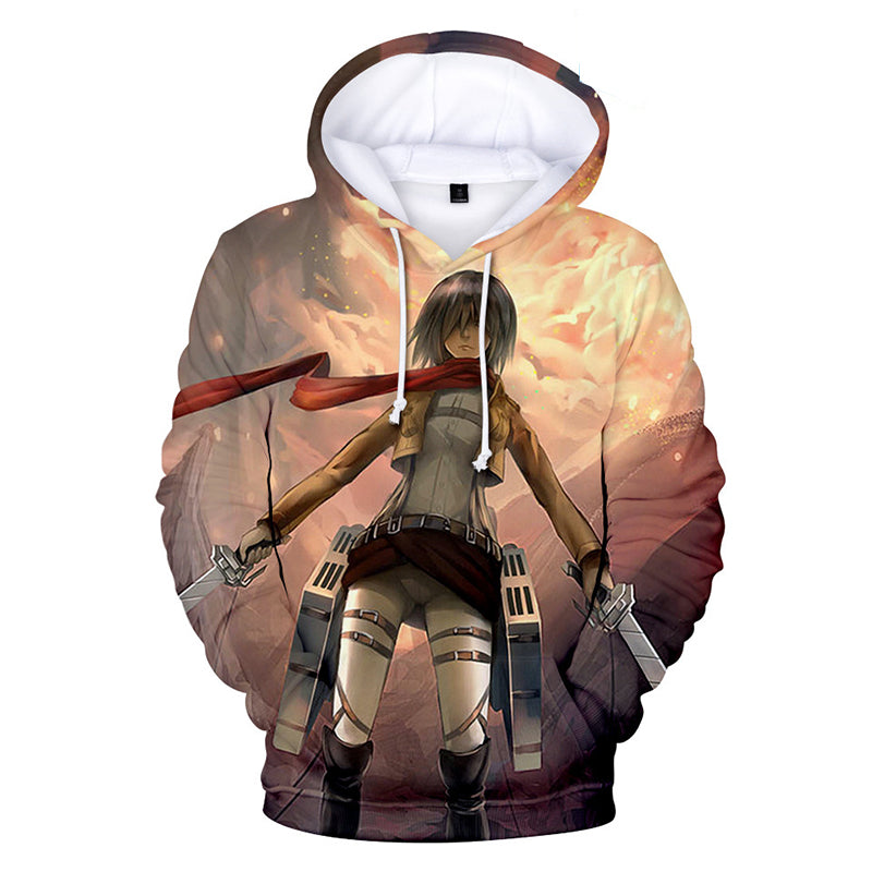 Attack On Titan Hoodies - Attack On Titan Anime Series Mikasa Ackerman 3D Hoodie