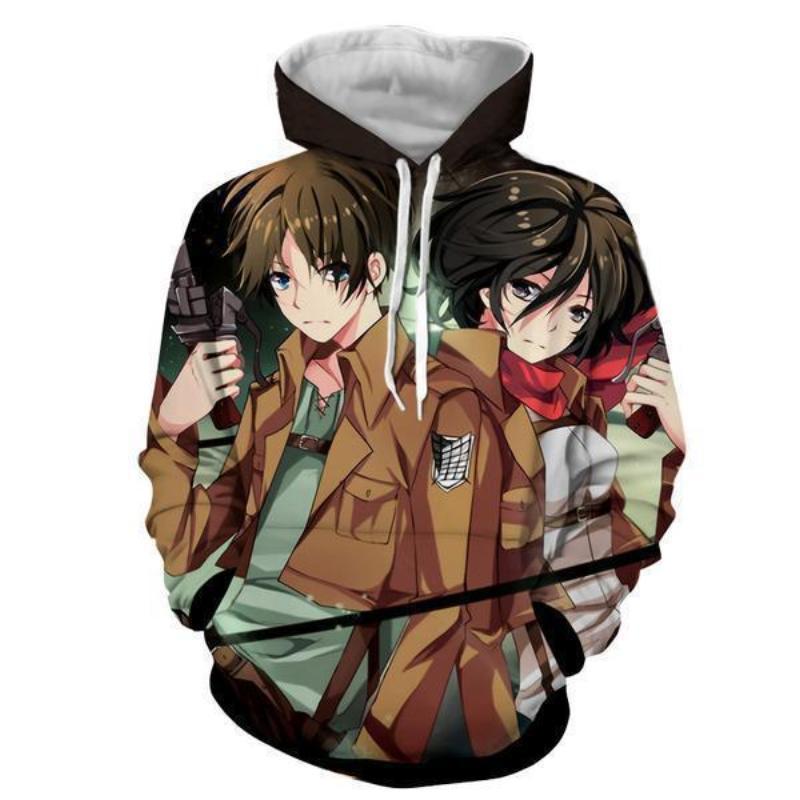 Attack On Titan Hoodies Levi Ackerman & Mikasa Hoodie