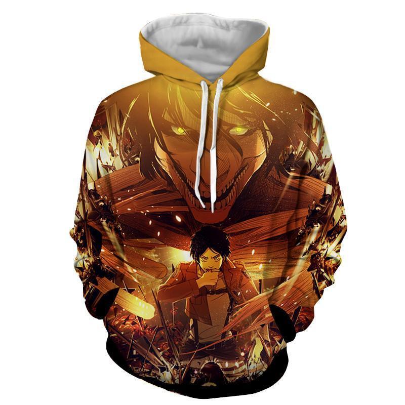 Attack On Titan Hoodis - Pullover Ruins Yellow Hoodie