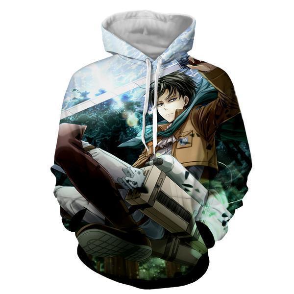 Attack On Titan Levi Ackerman 3D Printed Hoodie