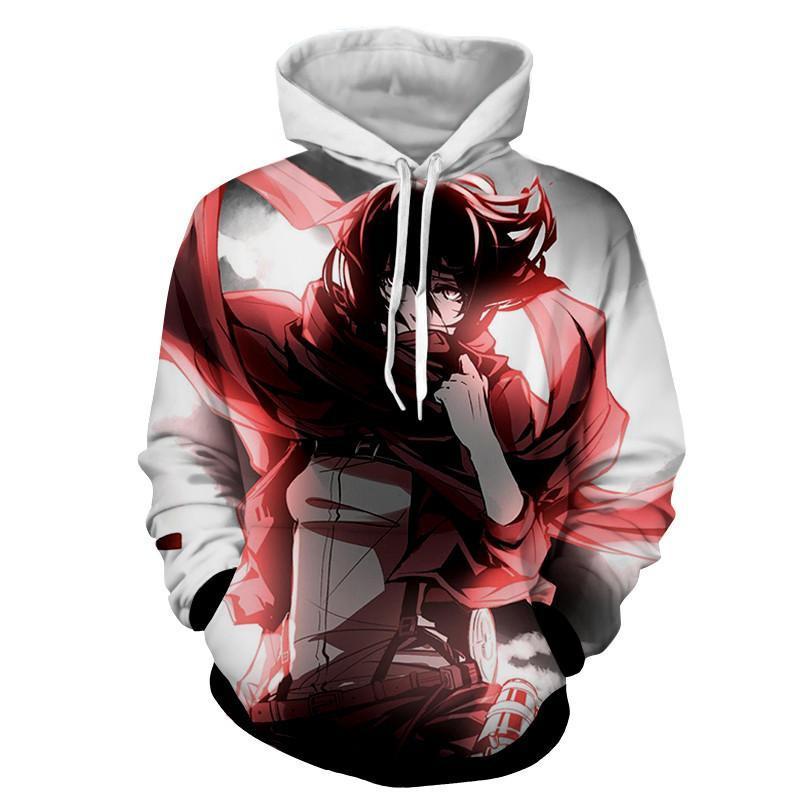 Attack On Titan Mikasa 3D Printed Hoodie