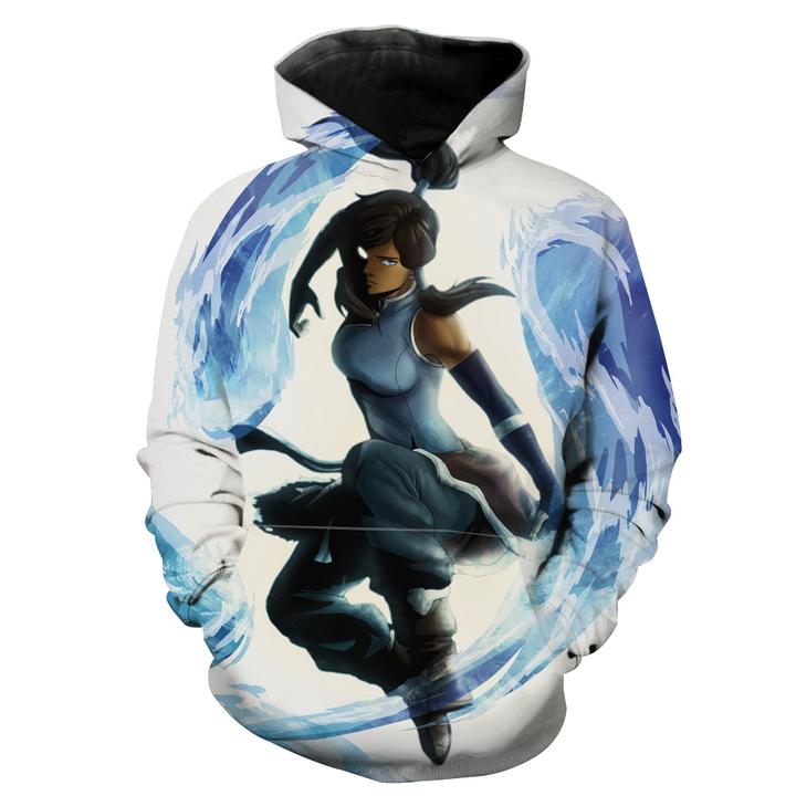 Avatar Legend of Korra Hoodies - Water Bending Korra 3D Hoodies