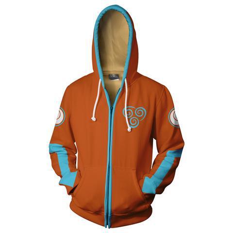 Avatar The Last Airbender Aang Sweatshirts 3D Printed Hooded Sweater Zip Jacket Pullover