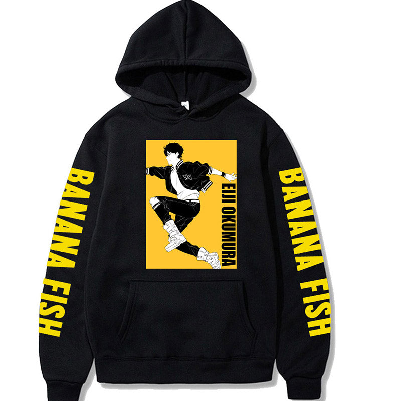 Banana Fish Japanese Anime Print Hoodie Warm Hoody Oversized Sweatshirt