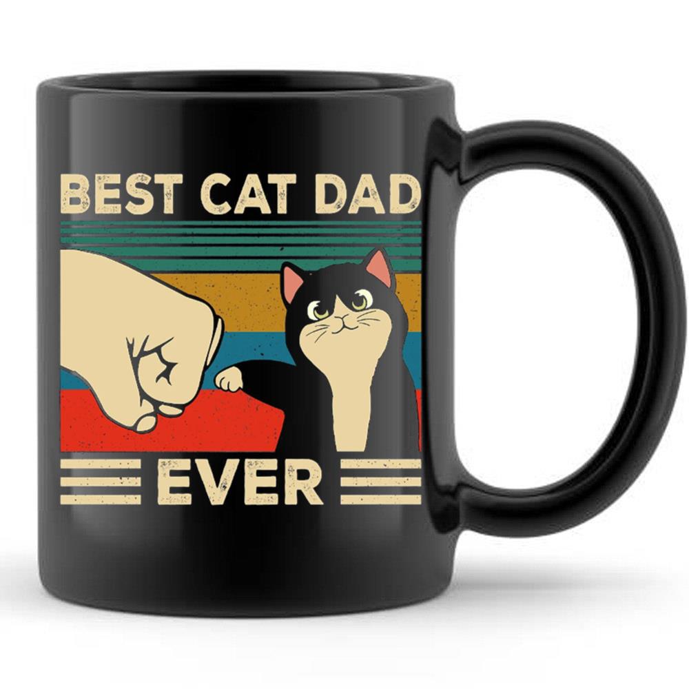 Best Cat Dad Ever, Retro Comfort Cat Owner Dad Shirt, Funny Dad Shirt, Happy Father's Day