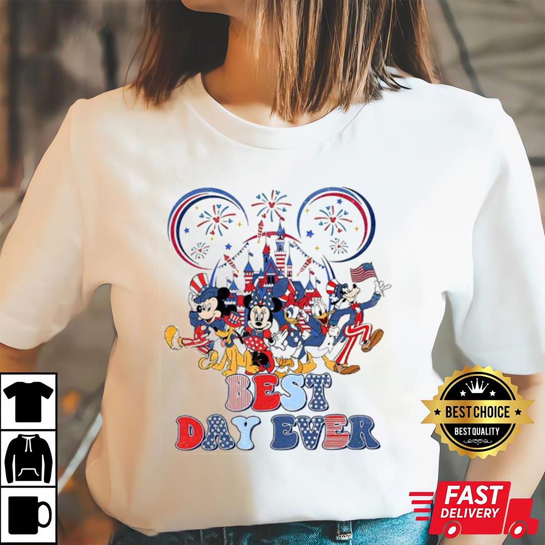 Best Day Ever Mickey And Friends 4th Of July Shirt, Disney Patriotic Group Tee