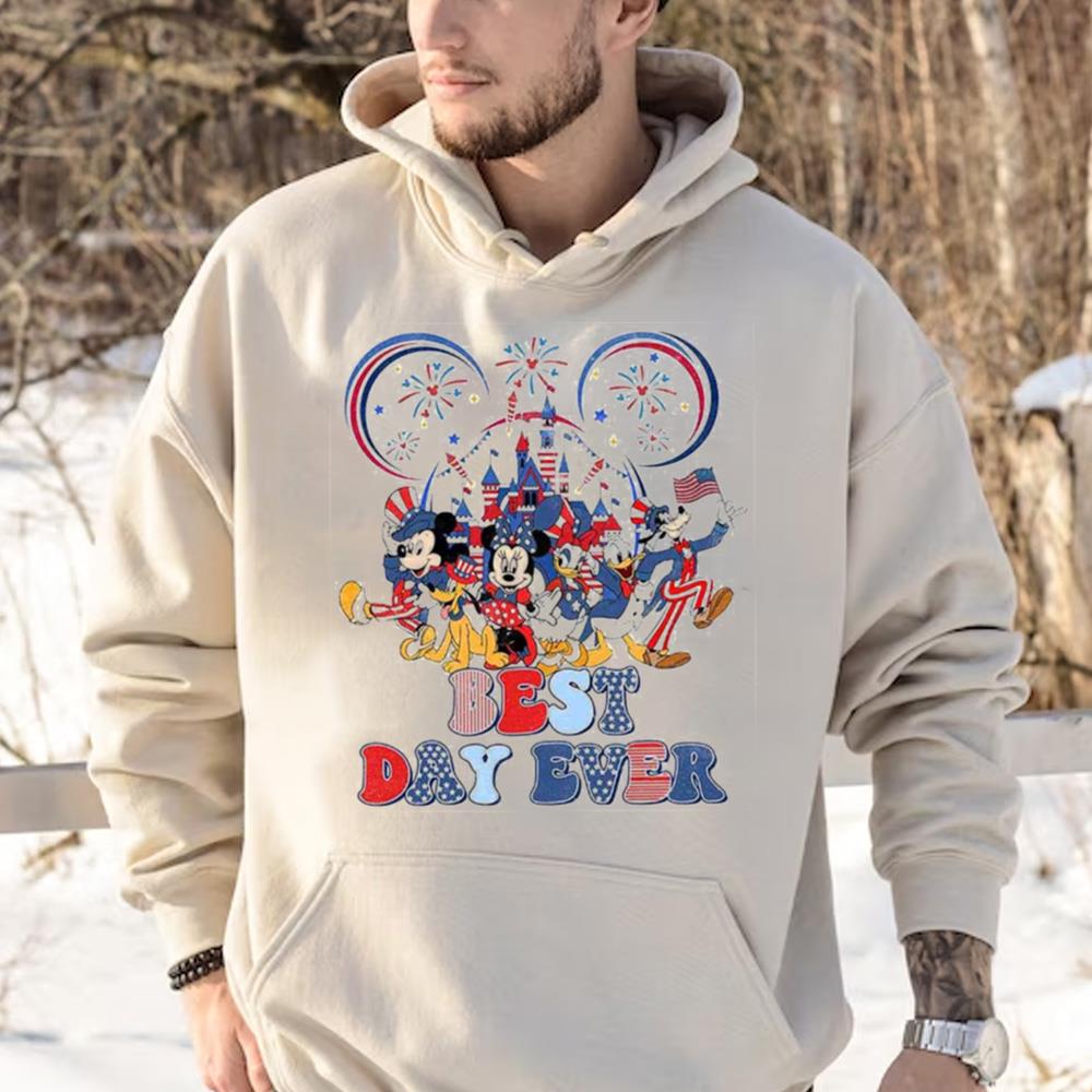 Best Day Ever Mickey And Friends 4th Of July Shirt, Disney Patriotic Group Tee