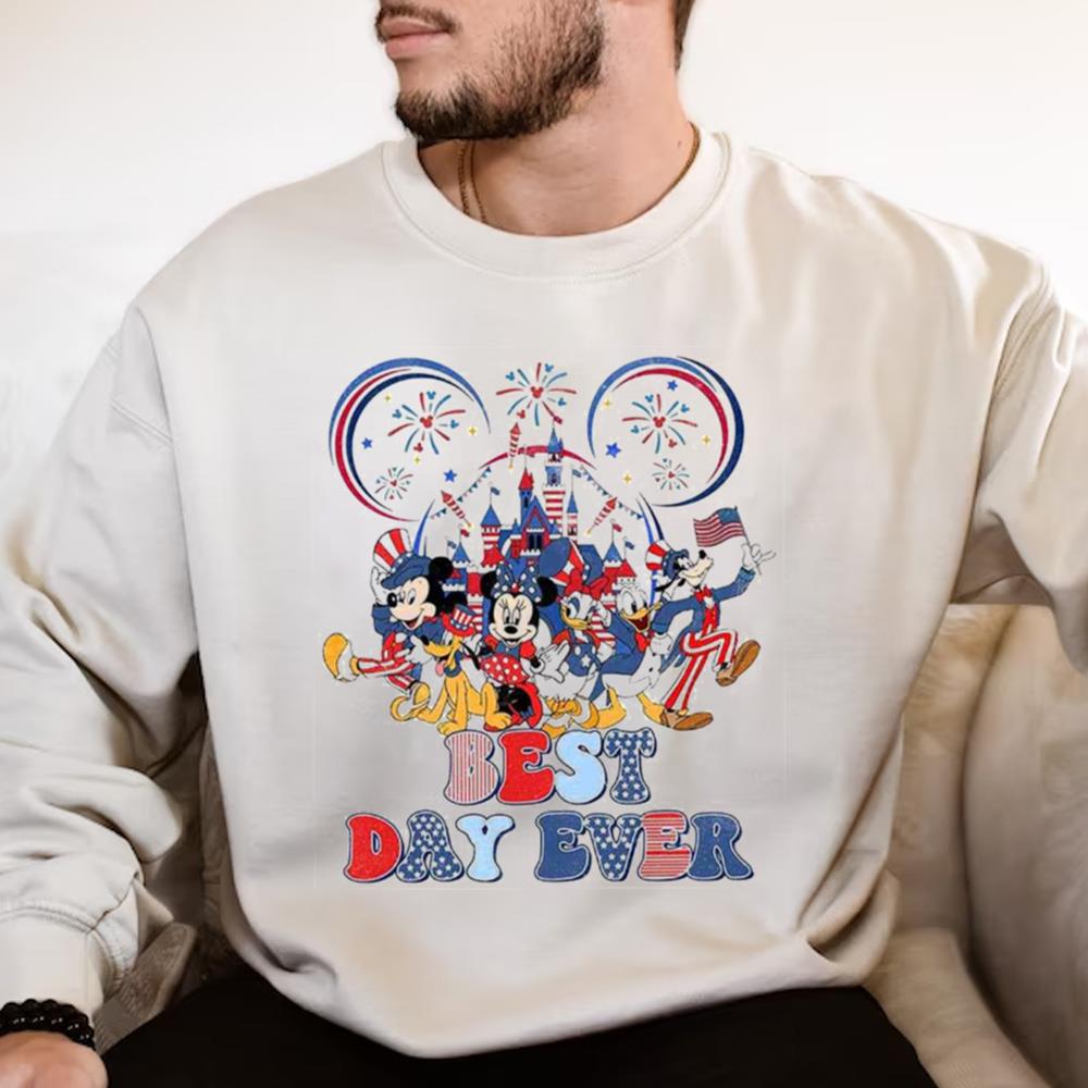Best Day Ever Mickey And Friends 4th Of July Shirt, Disney Patriotic Group Tee
