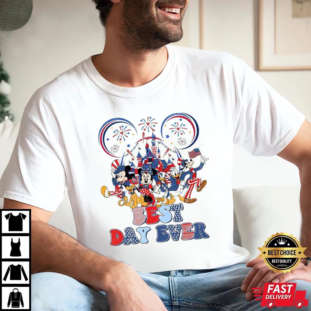 Best Day Ever Mickey And Friends 4th Of July Shirt, Disney Patriotic Group Tee
