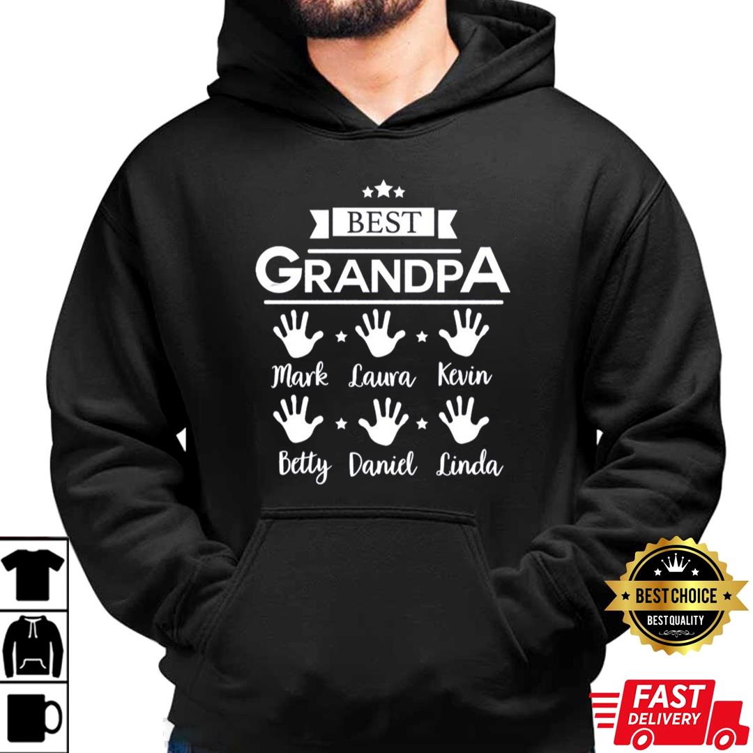Best Grandpa Shirt, Custom Name T Shirt, Fathers Day Shirt