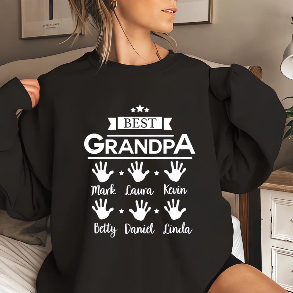 Best Grandpa Shirt, Custom Name T Shirt, Fathers Day Shirt