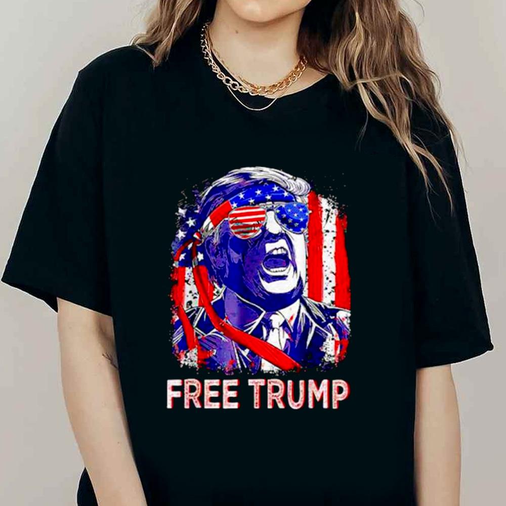Best free Donald Trump American Flag Shirt, Trump 4th Of July Day Shirt