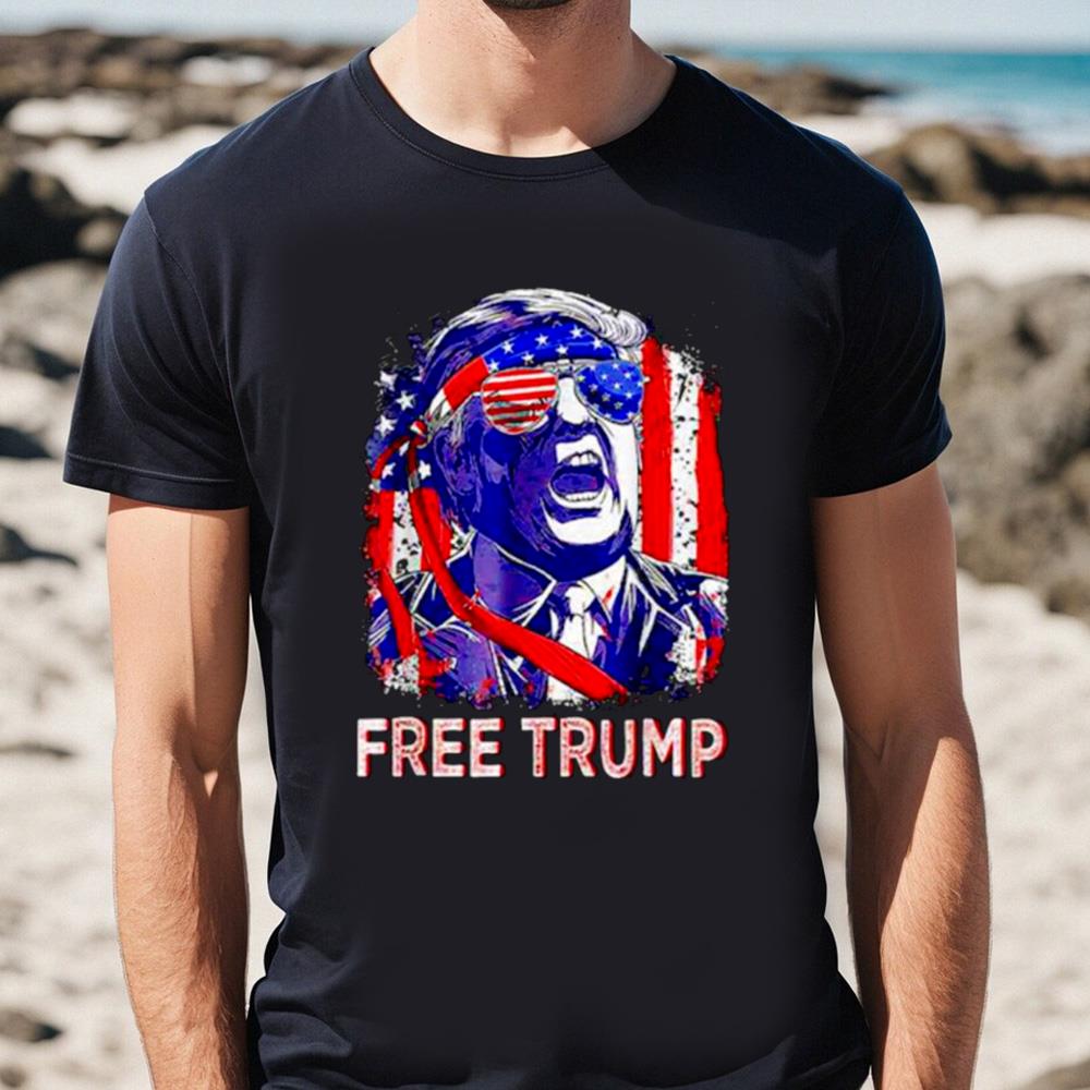 Best free Donald Trump American Flag Shirt, Trump 4th Of July Day Shirt