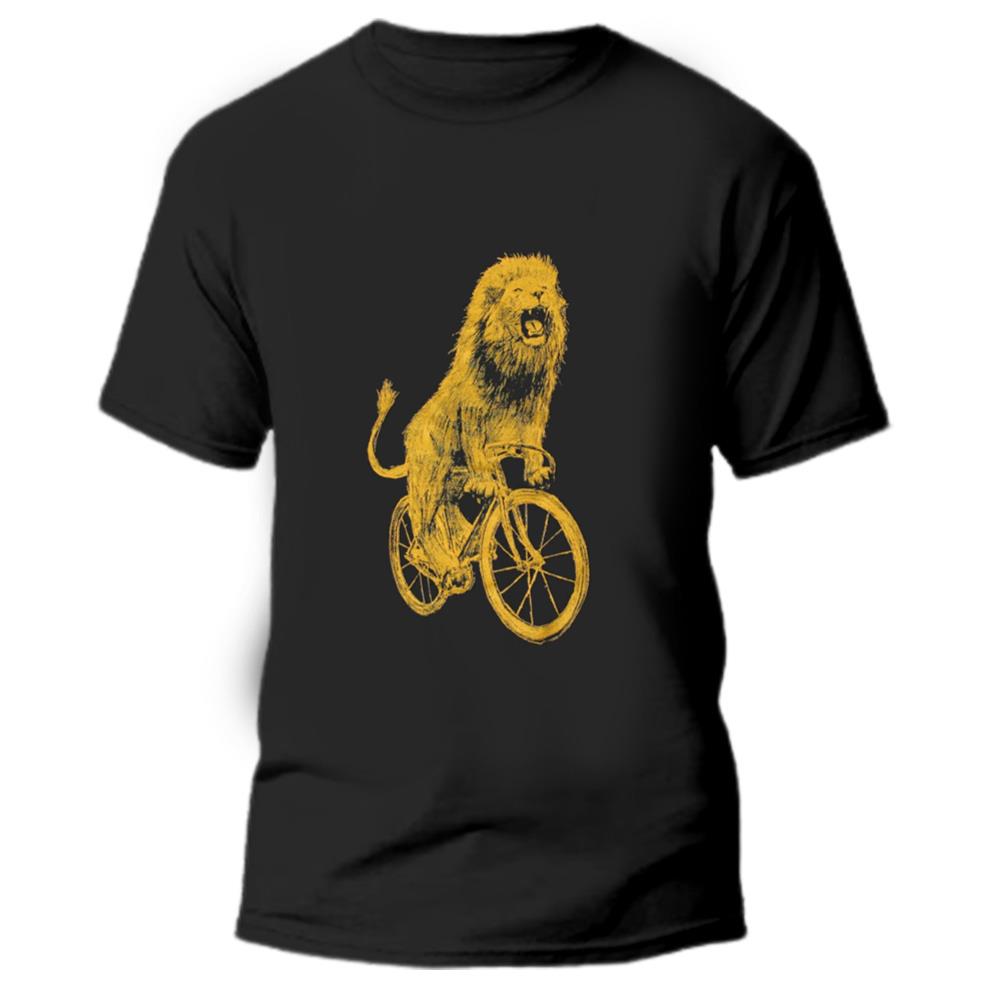 Bicycling Lion Shirt, Lion T-Shirt, Lion Lovers, Bike Shirt