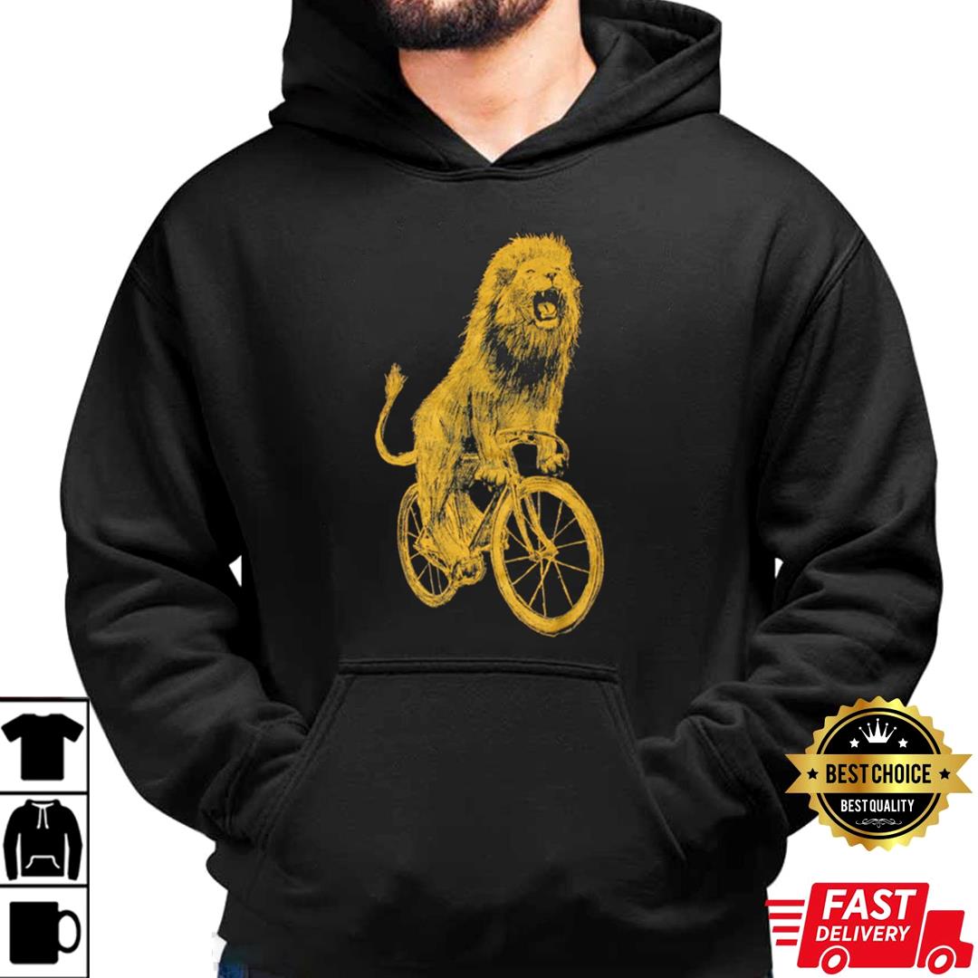 Bicycling Lion Shirt, Lion T-Shirt, Lion Lovers, Bike Shirt