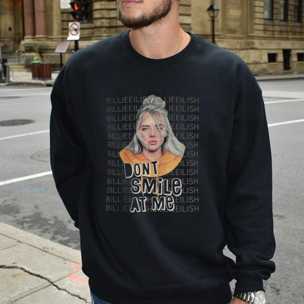 Billie Eilish Merch Black Top Big T-Shirts Billie Eilish Song Lyrics