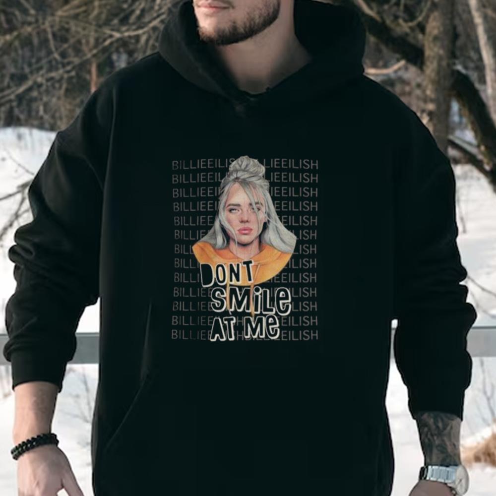 Billie Eilish Merch Black Top Big T-Shirts Billie Eilish Song Lyrics