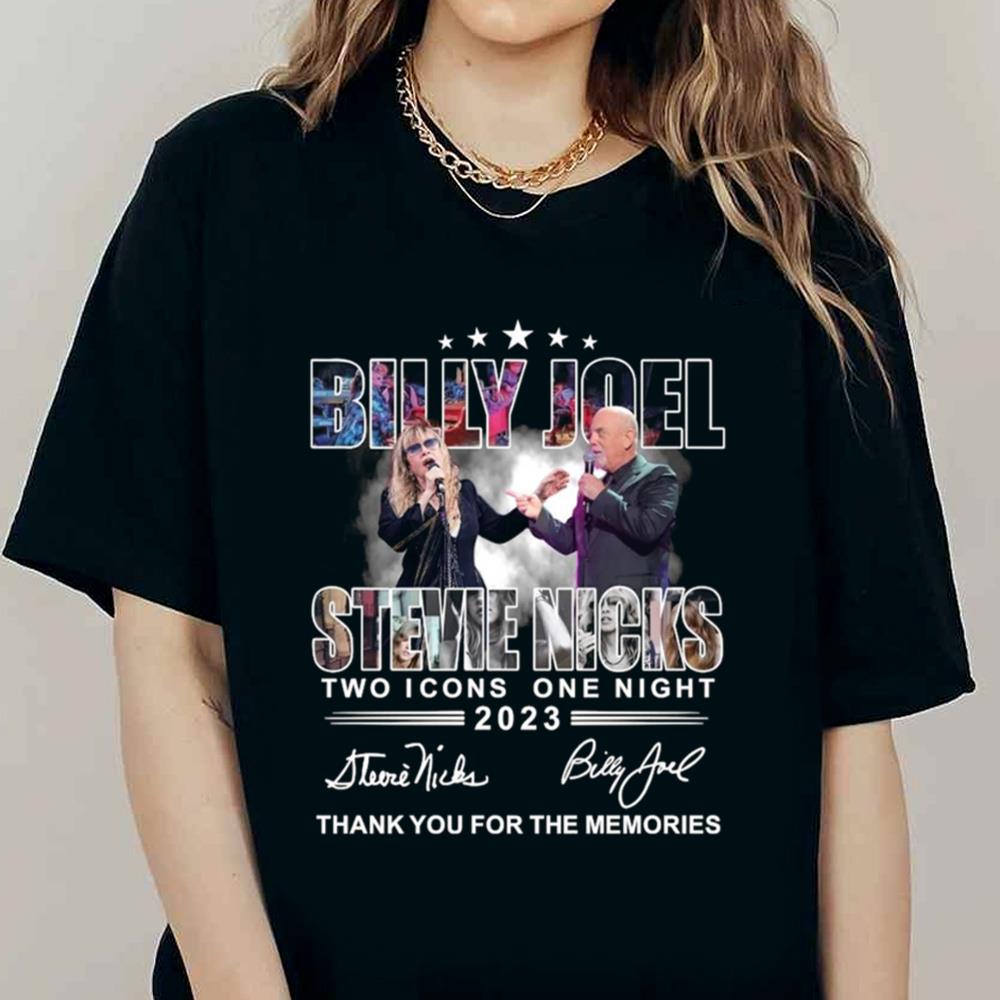 Billy Joel Stevie Nicks Two Icons One Night 2023 Thank You Shirt, Billy Joel Stevie Nicks Tour 2023 Shirt