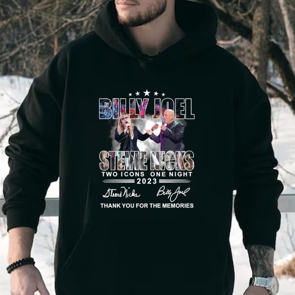 Billy Joel Stevie Nicks Two Icons One Night 2023 Thank You Shirt, Billy Joel Stevie Nicks Tour 2023 Shirt