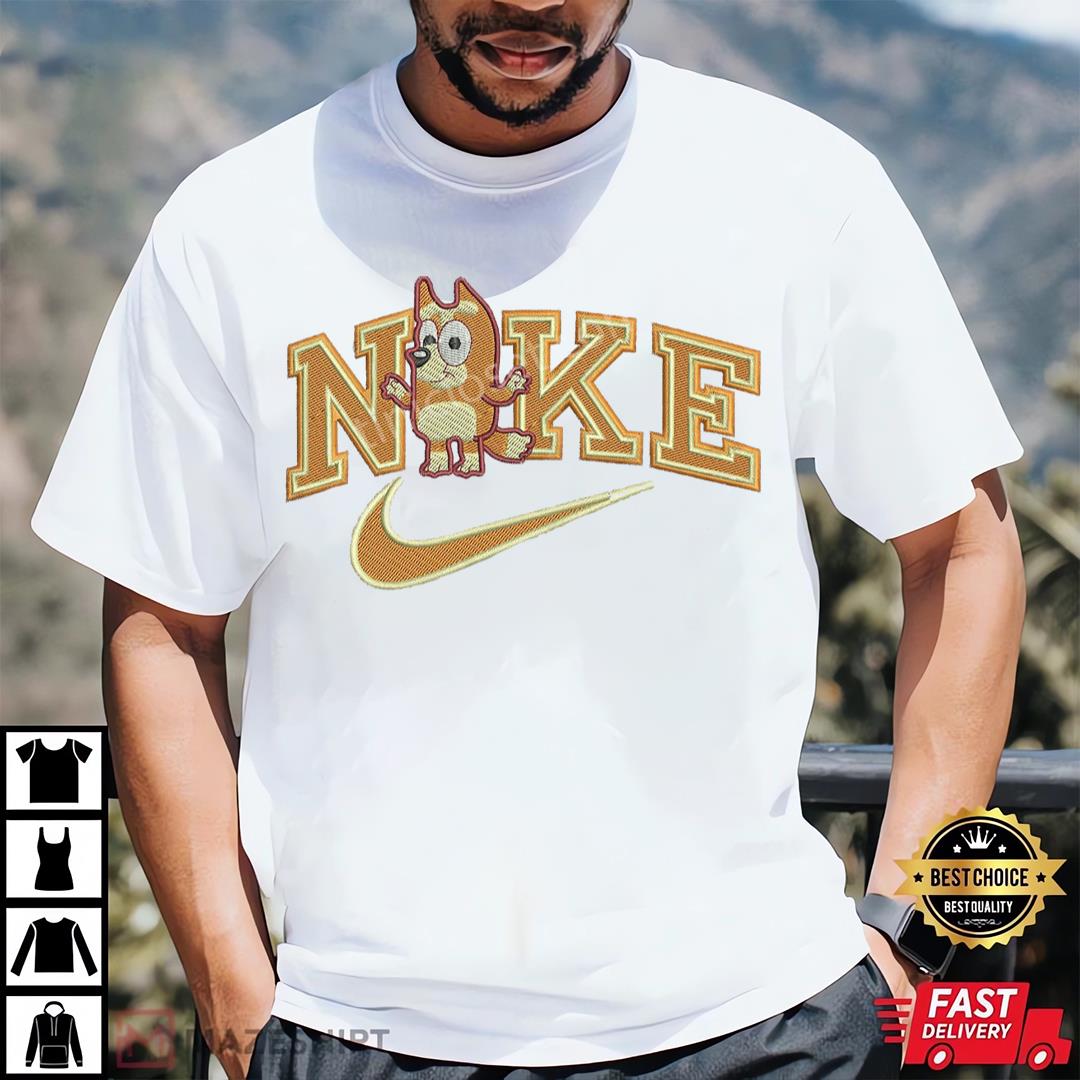 Bingo x Nike Swoosh Effect Embroidered Shirt