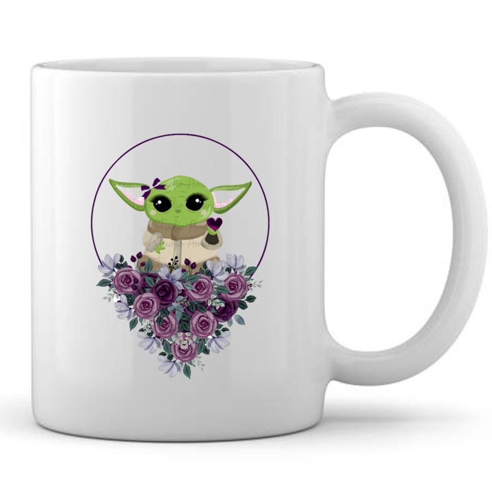 Birthday Girl Shirt, Baby Yoda Girl With Ring Of Flowers Shirt, Star Wars Shirt, Mandalorian Shirt