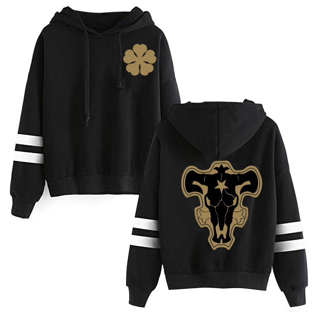 Black Clover Graphic Sweatshirt Pullover Anime Print Loose Casual Streetwear Hoody