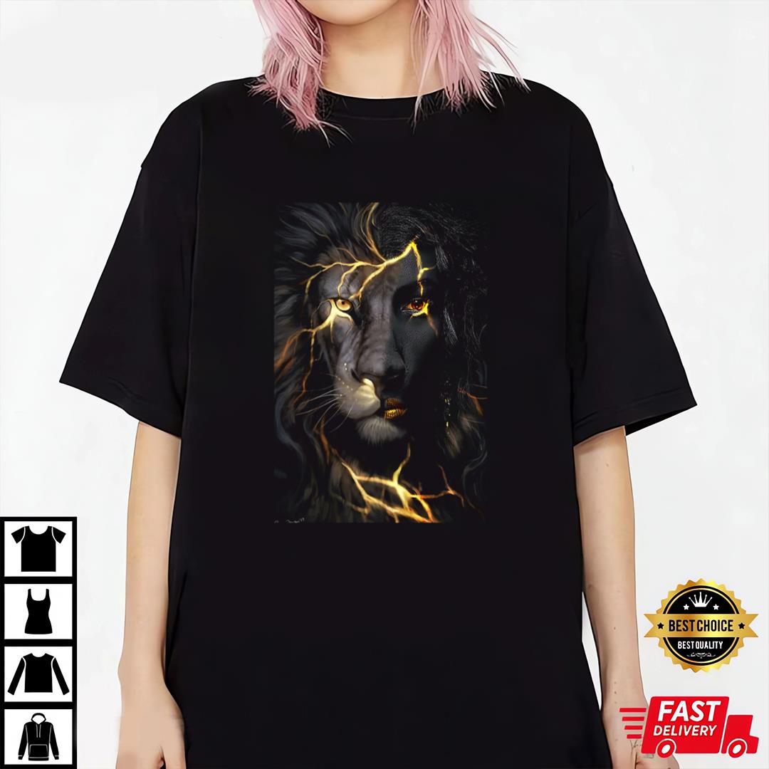 Black King Lion Gift For Father Day Classic T-Shirt