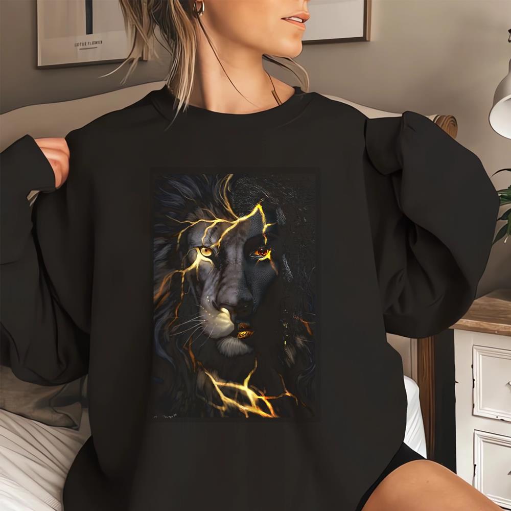 Black King Lion Gift For Father Day Classic T-Shirt