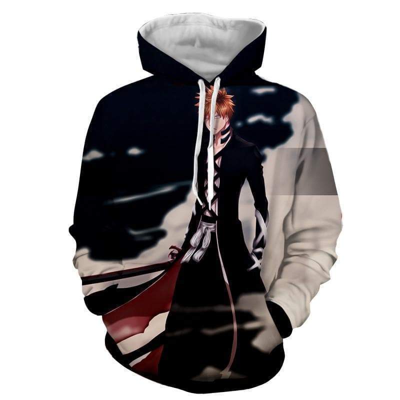 Bleach Ichigo Hoodies - Pullover Black Anime 3D Printed Hoodie