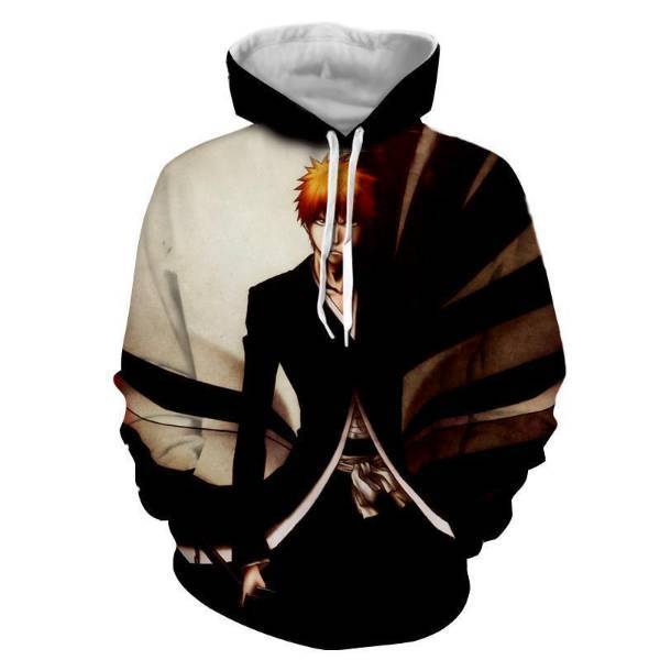 Bleach Ichigo Kurosaki Shinigami 3D Printed Hoodie