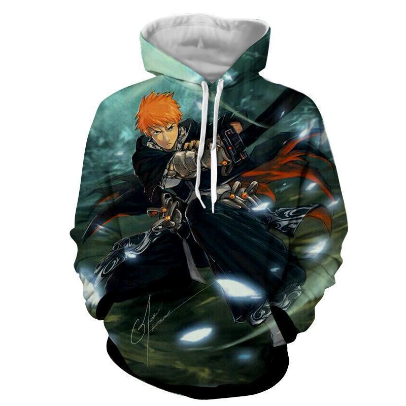 Bleach Ichigo Kurosaki Shinigami Bankai 3D Hoodie