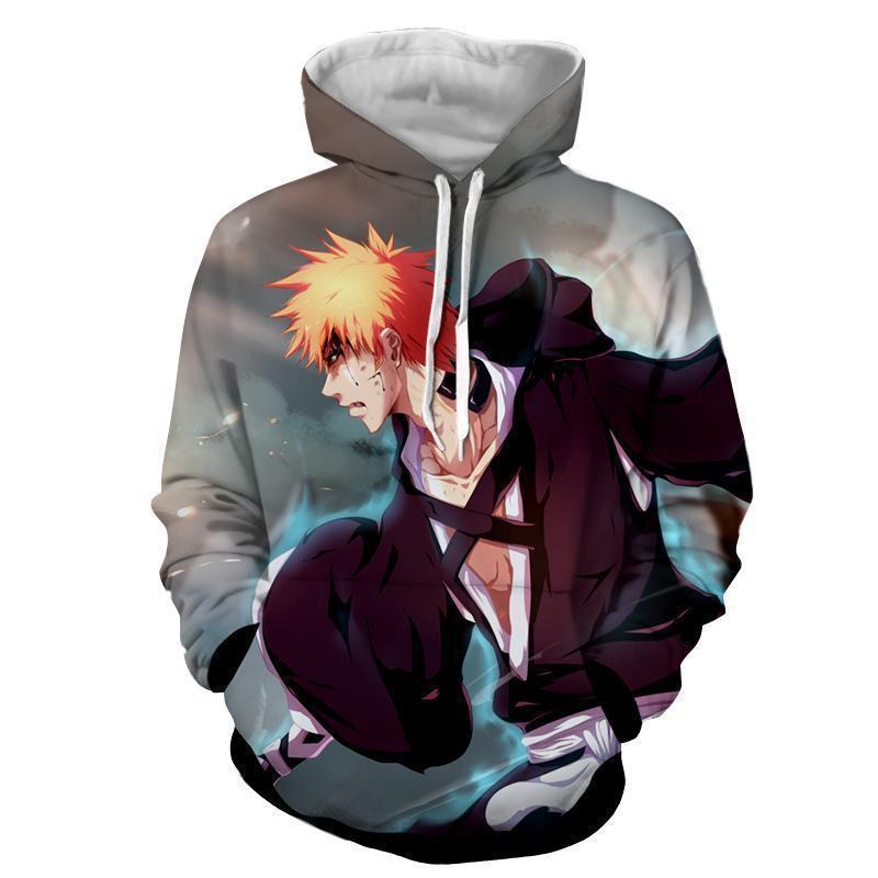 Bleach Ichigo Kurosaki Vs Captain Aizan 3D Hoodie