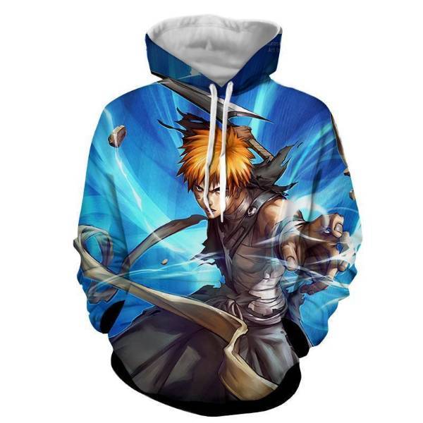 Bleach Ichigo Kurosaki Zangetsu 3D Hoodie