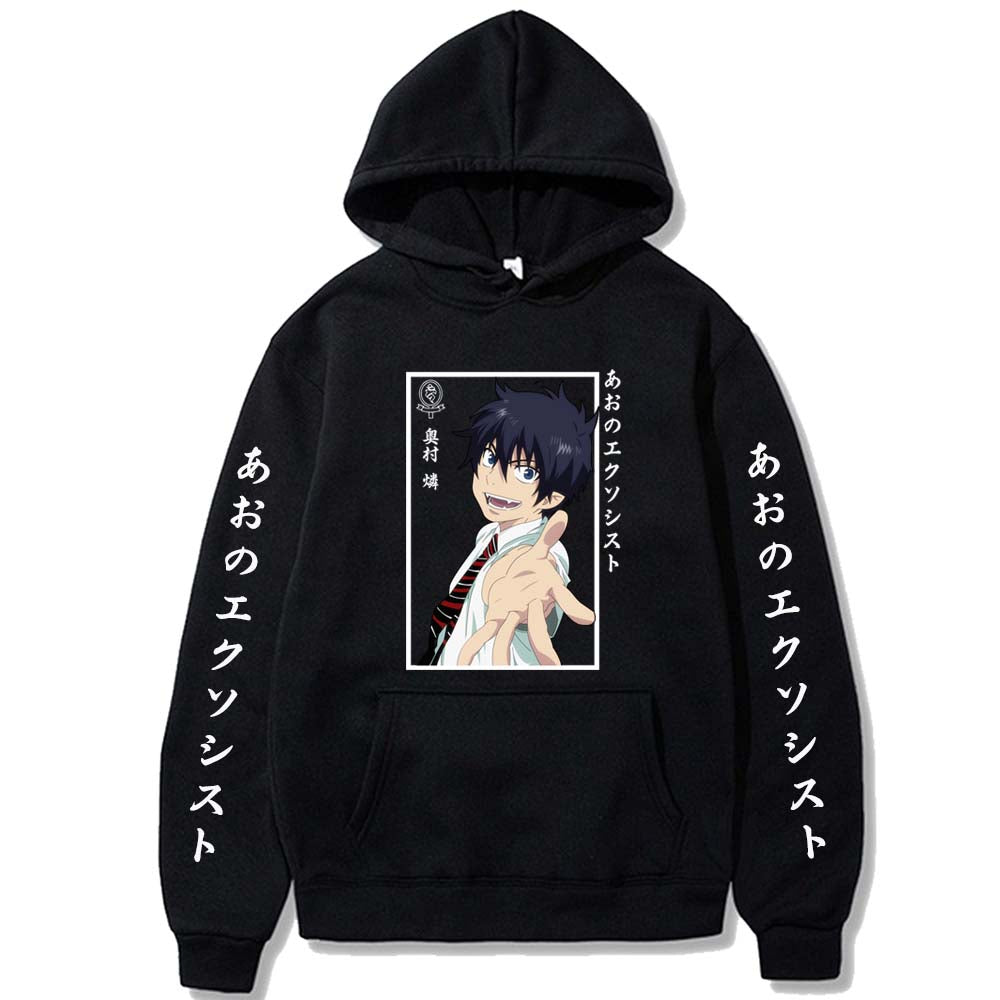 Blue Exorcist Harajuku Funny Okumura Rin Hoodie Sportswear Sweatshirt