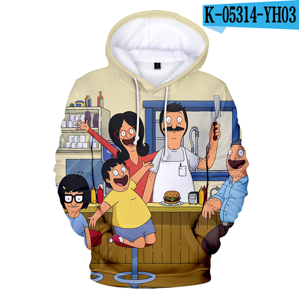 Bob's Burgers Hoodies - 3D Printed Hooded Pullover