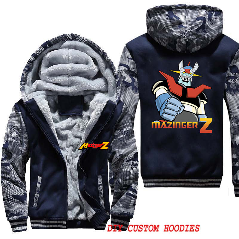 Cartoon Anime Mazinger Z Thick Jacket Casual Streetwear