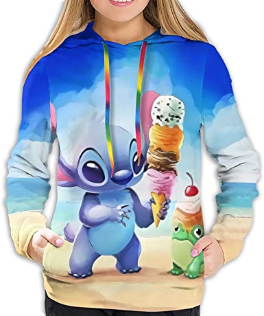 Cartoon Cute lilo Stitch Hoodie Pullover Sweatshirt Anime Hoodies