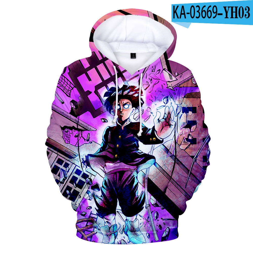 Cartoon Mob Psycho 100 Pullover Hoodies Anime Oversized Hooded Sweatshirt