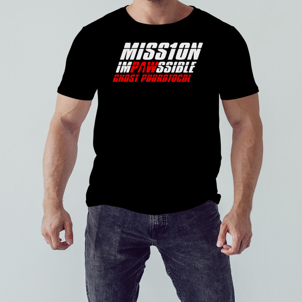 Mission Impawssible Text Only shirt
