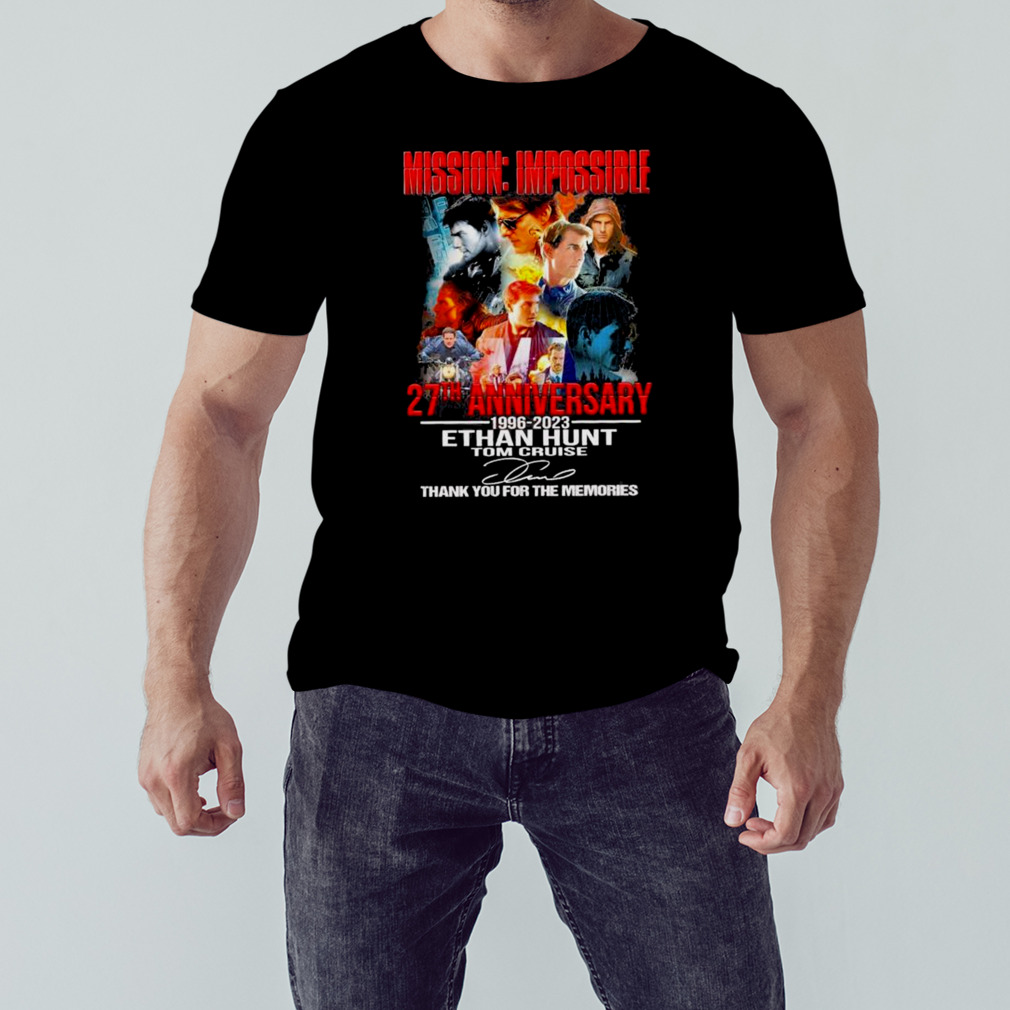 Mission Impossible 27th Anniversary 1996-2023 signatures shirt