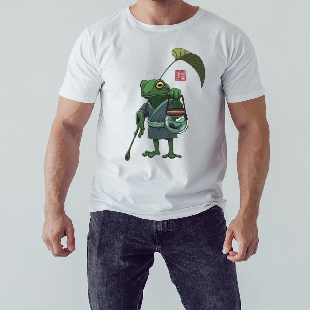 A Frog And His Son Retro Ghibli Anime Design shirt