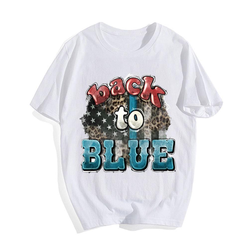 Back To Blue USA Flag 4th Of July T-Shirt