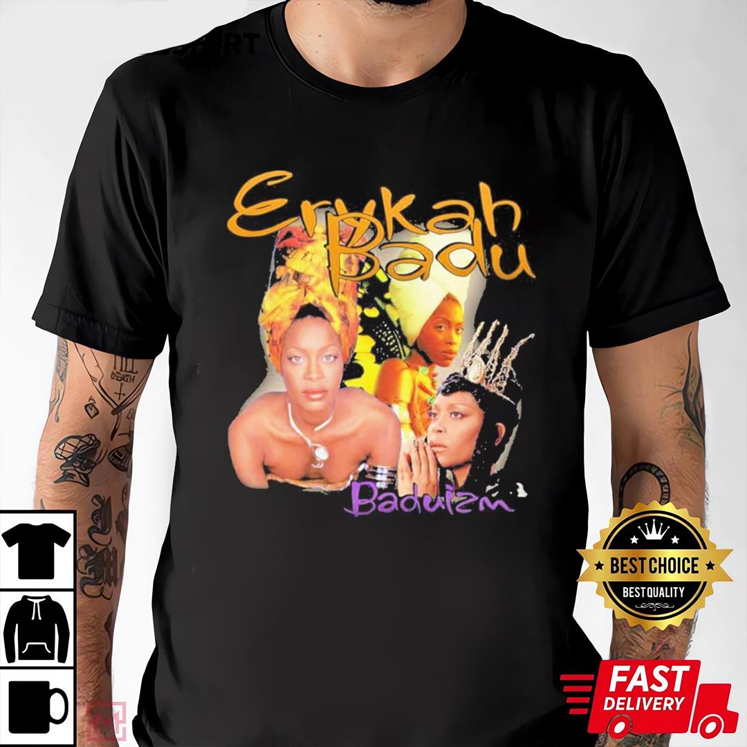 Baduizm Erykah Badu Retro Vintage T-shirt